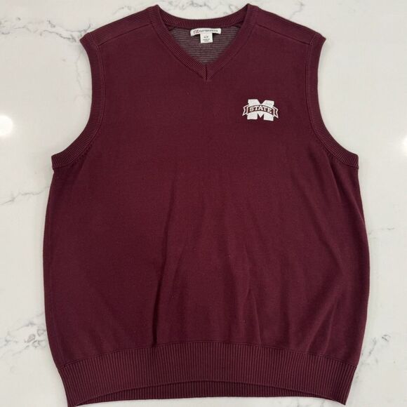 Cutter & Buck Other - Mississippi State University Bulldogs Cutter & Buck Vest Men's‎ Medium Maroon
